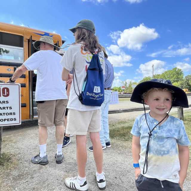 The Yellow Bus Service around the grounds was very useful, and kid friendly as well